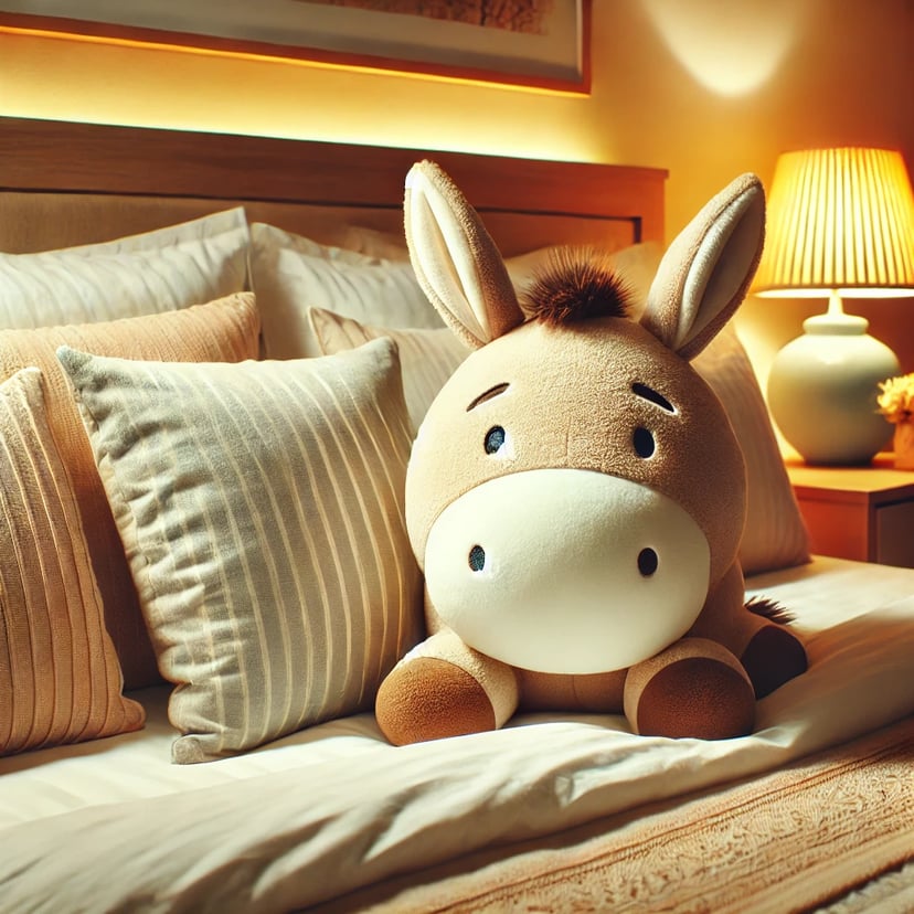 Un coussin en forme d’âne